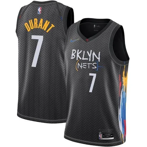 Custom soccer jersey with high-performance fabric-Custom basketball jersey with high-performance fabric-Kevin Durant Brooklyn Nets 2020-21 City Edition Jersey