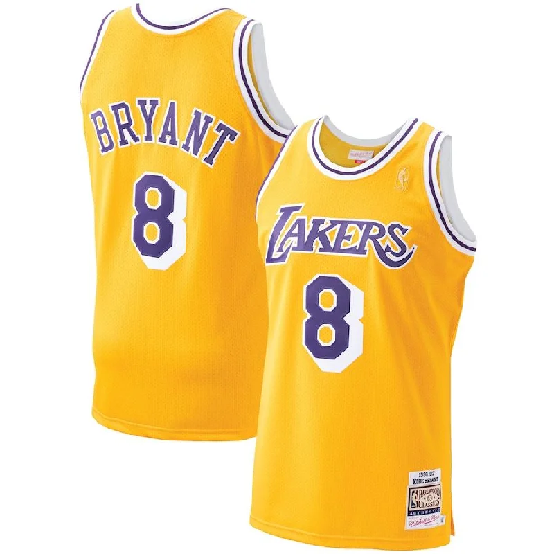 Soccer jersey with sporty designs for streetwear-Basketball jersey with sporty designs for streetwear-Kobe Bryant 1996-97 Classic Los Angeles Lakers Jersey