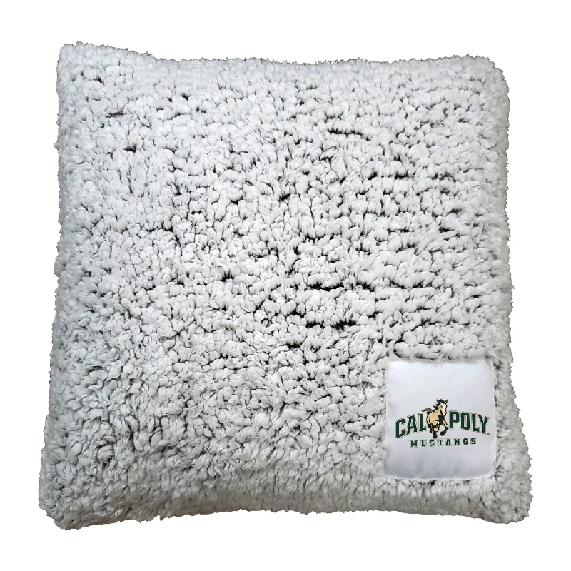 Team home textiles for game day relaxation-California Poly State Frosty Throw Pillow