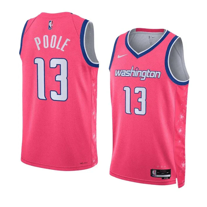 Soccer jersey for school sports events and activities-Basketball jersey for school sports events and activities-Jordan Poole Washington Wizards Jersey