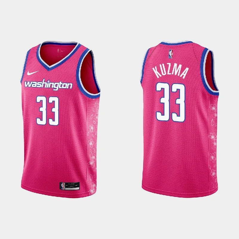 Soccer jersey with player name and number personalization-Basketball jersey with player name and number personalization-Kyle Kuzma Washington Wizards Jersey