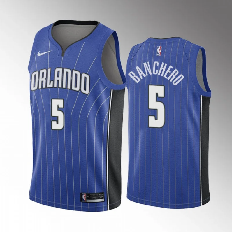 Soccer jersey with advanced fabric technology-Basketball jersey with advanced fabric technology-Paolo Banchero Orlando Magic Jersey