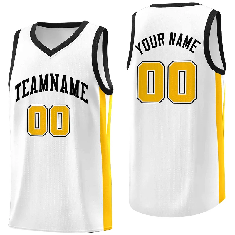 Soccer jersey for sports enthusiasts and collectors-Basketball jersey for sports enthusiasts and collectors-Custom White White Classic Tops Mesh Sport Basketball Jersey