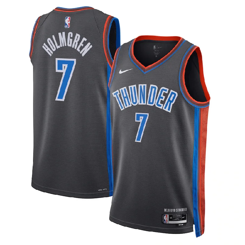 Custom soccer jersey with custom design options-Custom basketball jersey with custom design options-Chet Holmgren Oklahoma City Thunder Jersey