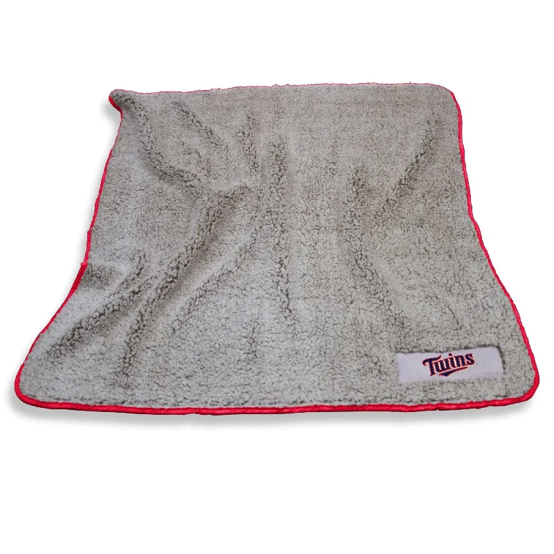 Team home textiles for game day relaxation-Minnesota Twins Tail Logo Frosty Fleece