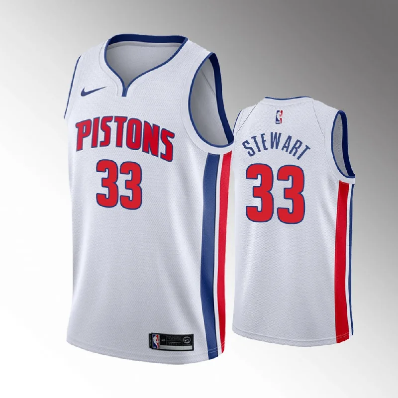 Soccer jersey with breathable fabric for comfort-Basketball jersey with breathable fabric for comfort-Isaiah Stewart Detroit Pistons Jersey