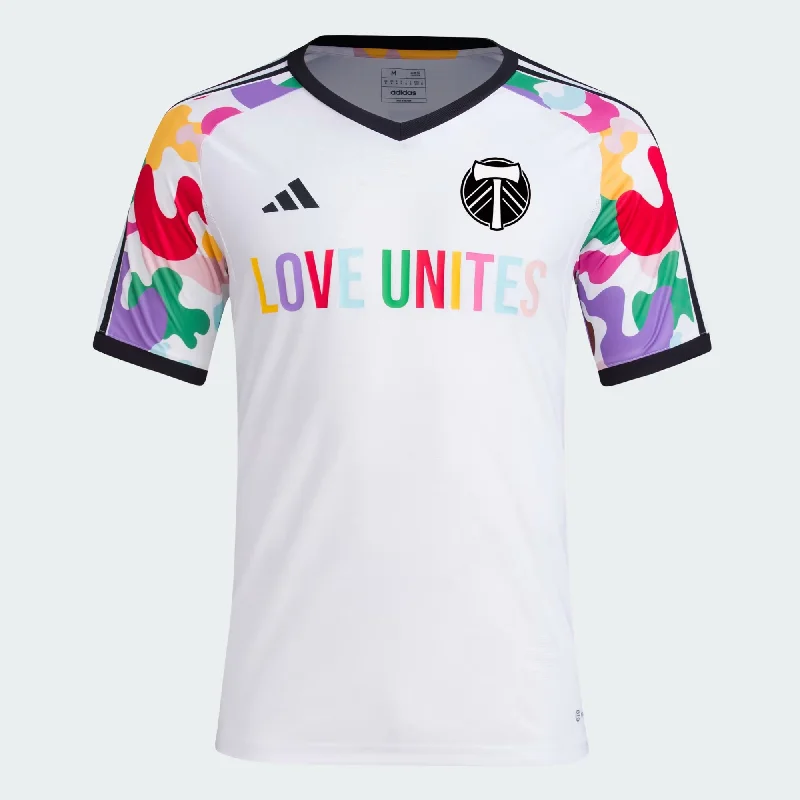 Soccer jersey with moisture management for athletes-Portland Timbers 2023 Pride Pre-Match Top