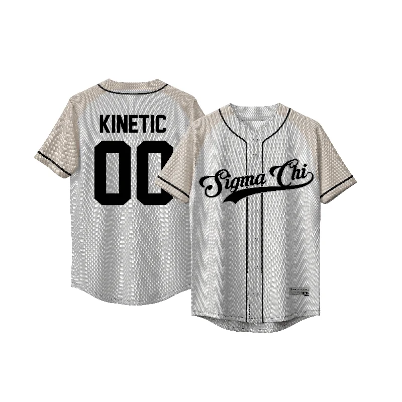 High-performance baseball jersey for game play-Sigma Chi - Classic Cream - Baseball Jersey